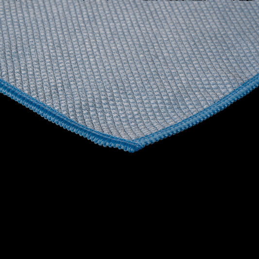 Light Blue Microfiber Diamond - Glass Towel