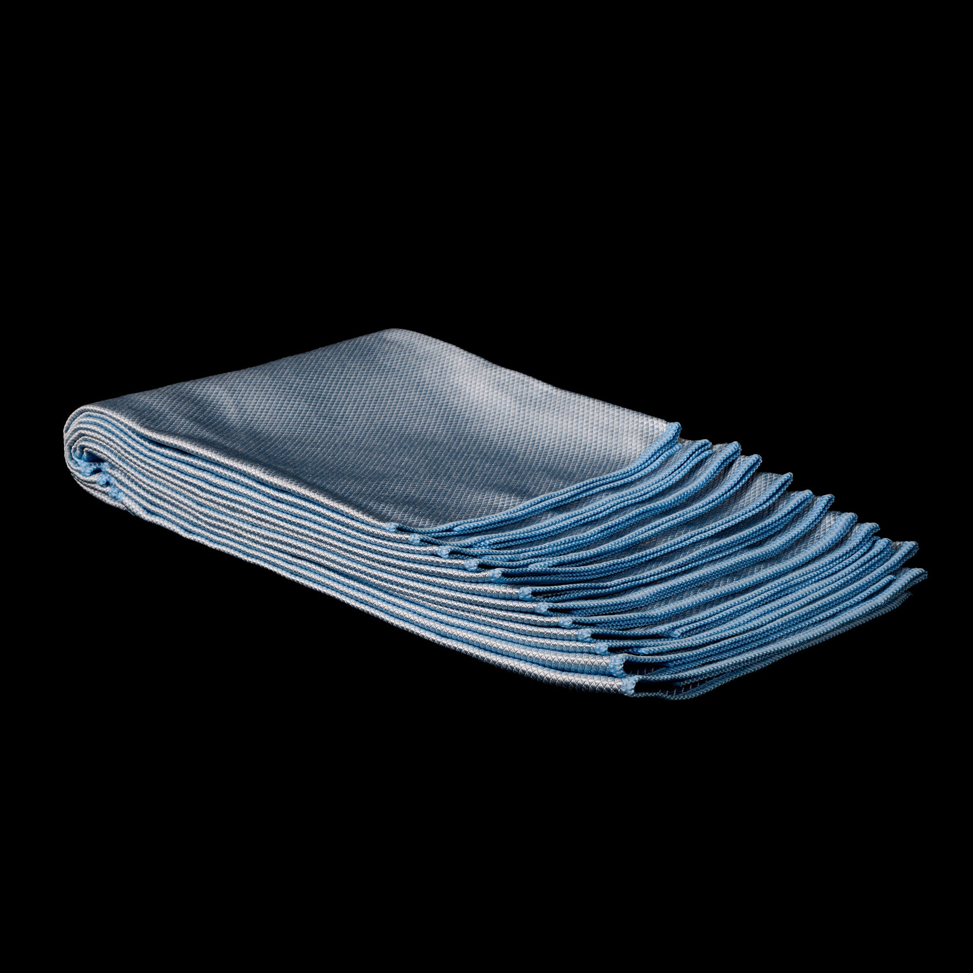 Light Blue Microfiber Diamond - Glass Towel