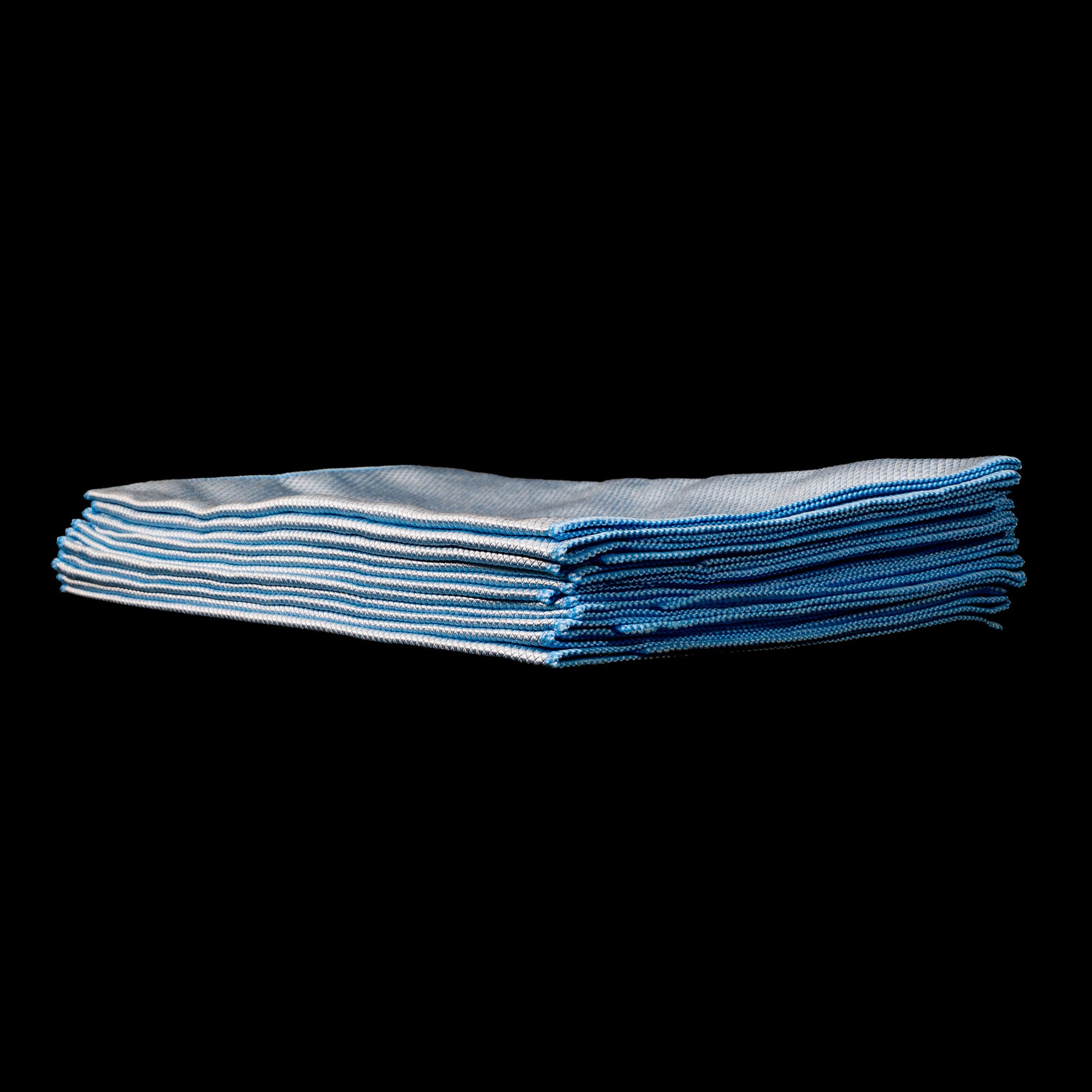 Light Blue Microfiber Diamond - Glass Towel