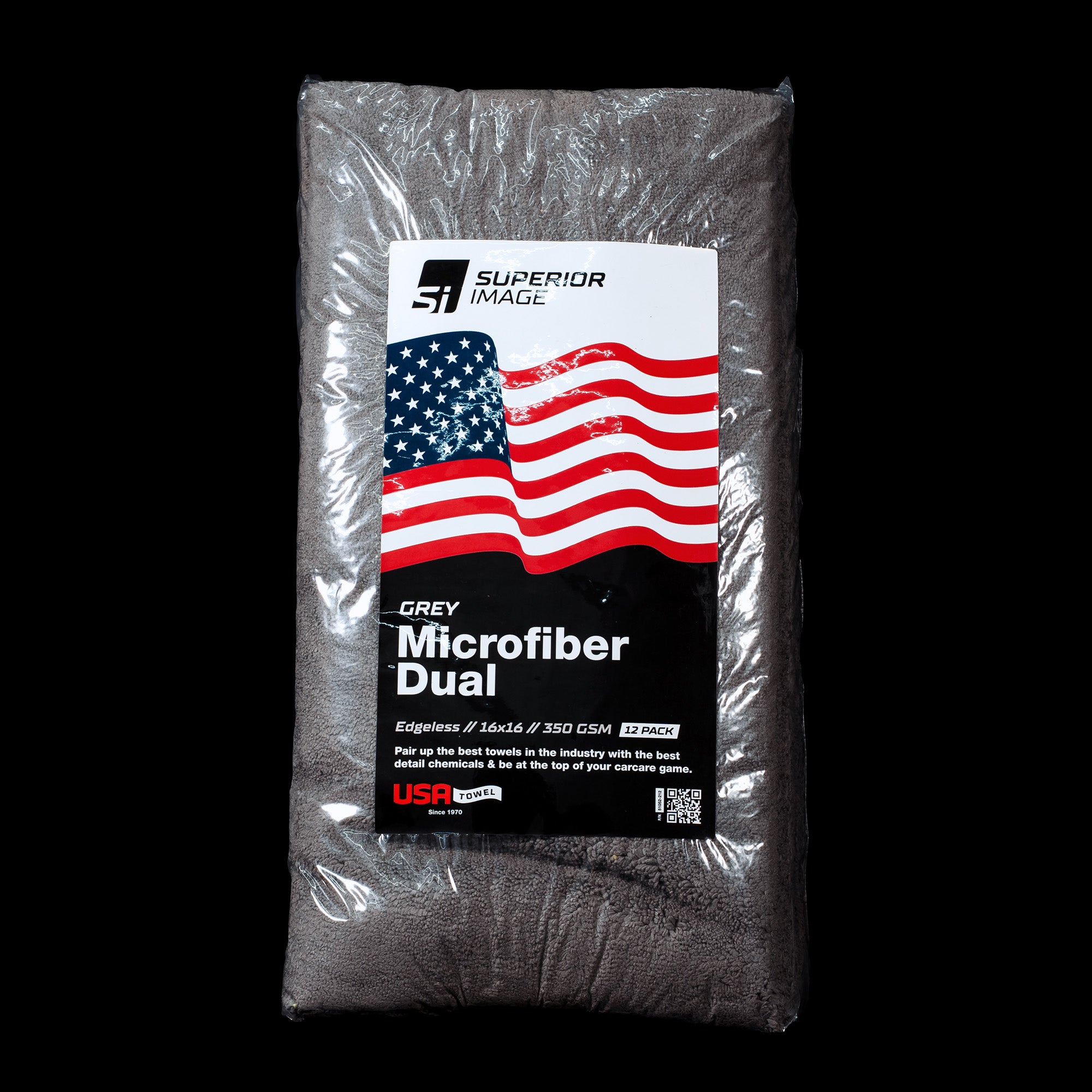 Grey Microfiber Dual Plush Towel