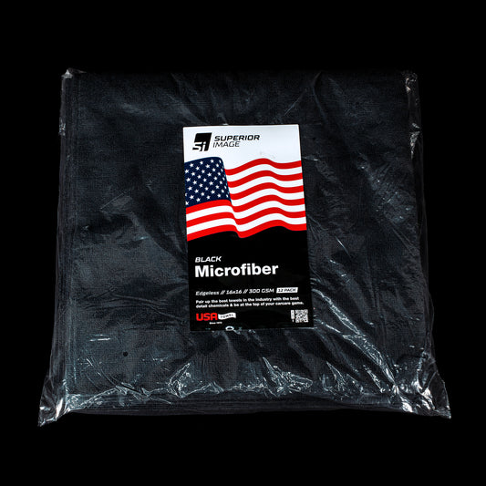 Black Microfiber Edgeless Towel