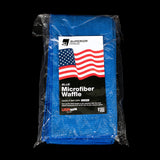 Blue Microfiber Waffle Towel